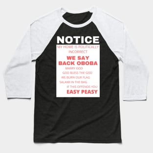 We Say Back Oboba Baseball T-Shirt